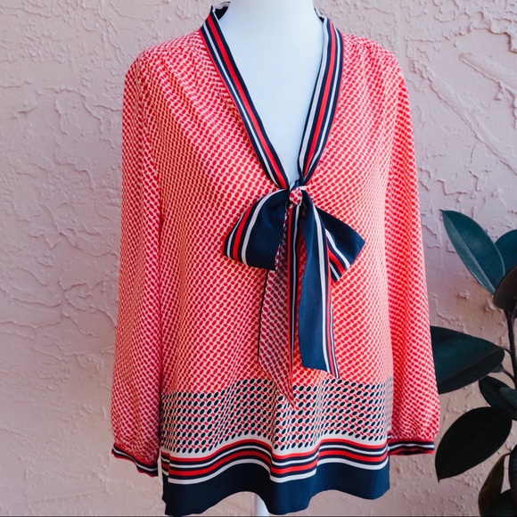 Juicy Couture Tops - JUICY Silk Bow Student Dress Blouse
